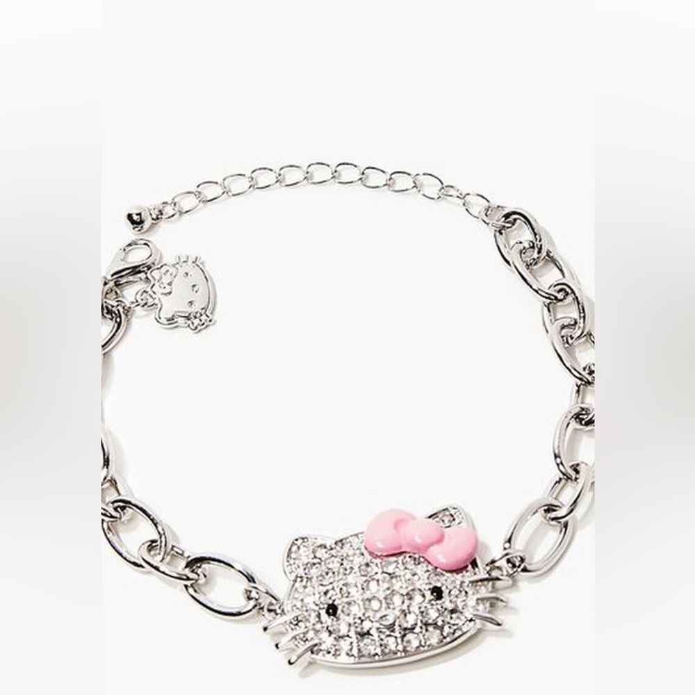 NWT - Rhinestone Hello Kitty Charm Bracelet - Picture 3 of 6